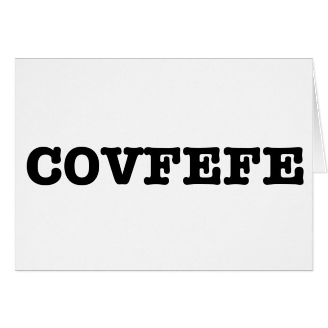 Cartão covfefe (Frente Horizontal)