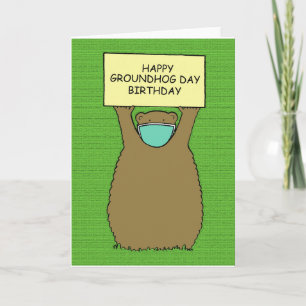 Cartão Covid 19 Groundhog Day Birthday