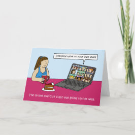 Cartão Covid 19 Homenagem de Cartoon Humor de Classe de E