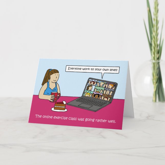 Cartão Covid 19 Homenagem de Cartoon Humor de Classe de E (Frente)