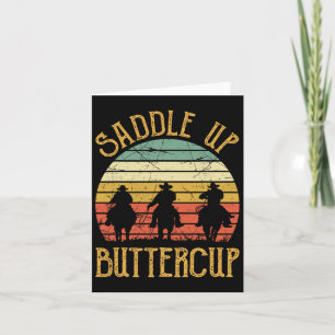 Cartão Cowboy Cowgirl Sul Oeste Saddle Up Buttercu