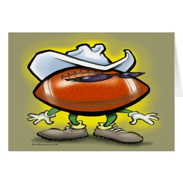 Cartão Cowboy de futebol (Frente Horizontal)