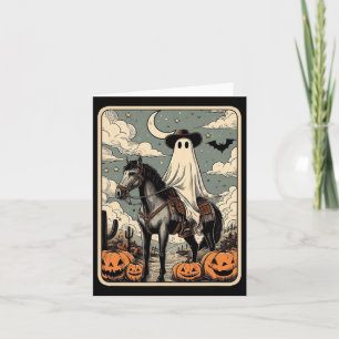 Cartão Cowboy Fantasma Andando Cavalo Engraçado Tarot Car