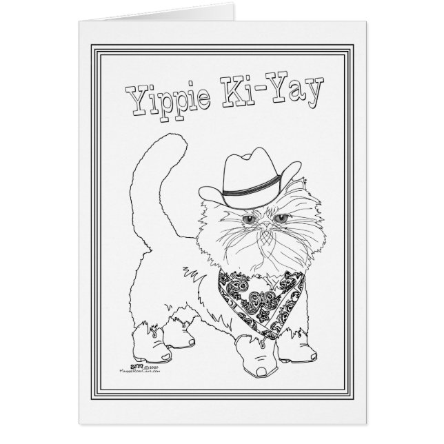 Cartão Cowboy Kitty (Frente)