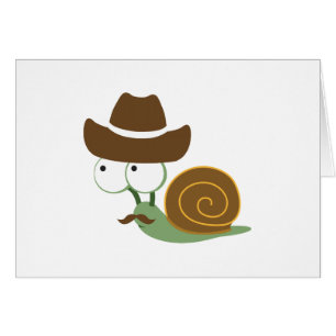 Cartão Cowboy Snail
