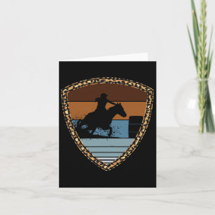 Cartão Cowgirl Barrel Racing Horseback Riding Rodeo Ropin