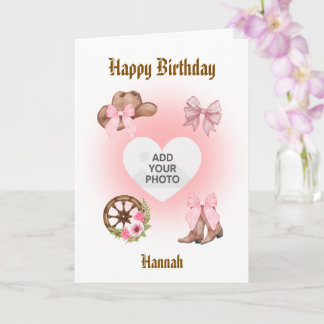 Cartão Cowgirl Birthday Card