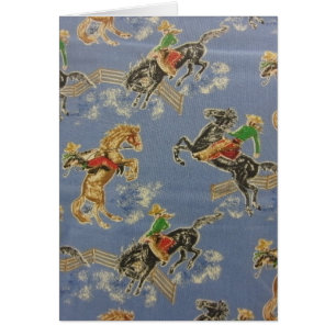 Cartão Cowgirl Bronc Rider