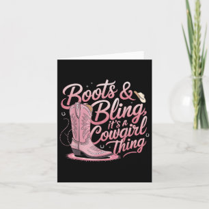 Cartão Cowgirl Engraçada Se Arrefecendo E Fazendo Uma Coi