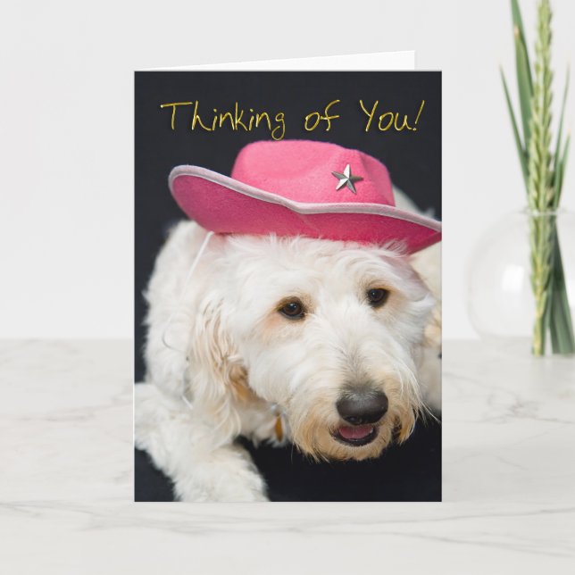 Cartão Cowgirl Kati - Pensando em você - Coleção de Kati (Frente)