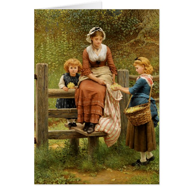 Cartão Cowslips de George Dunlop Leslie (Frente)
