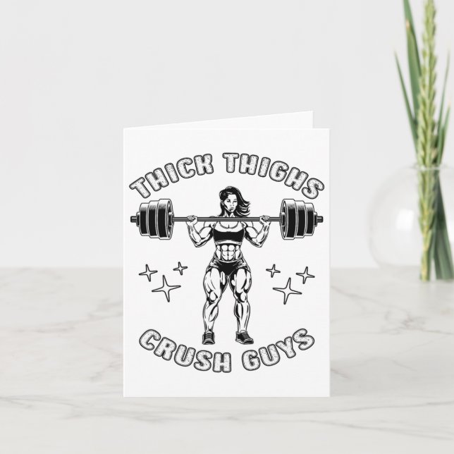 Cartão Coxas grossas Caras Esmagadas Engraçadas Engraçada (Frente)
