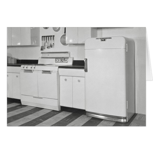 Cartão Cozinha dos Meados do Século, 1951 (Frente Horizontal)