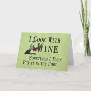 Cartão Cozinhar com vinho