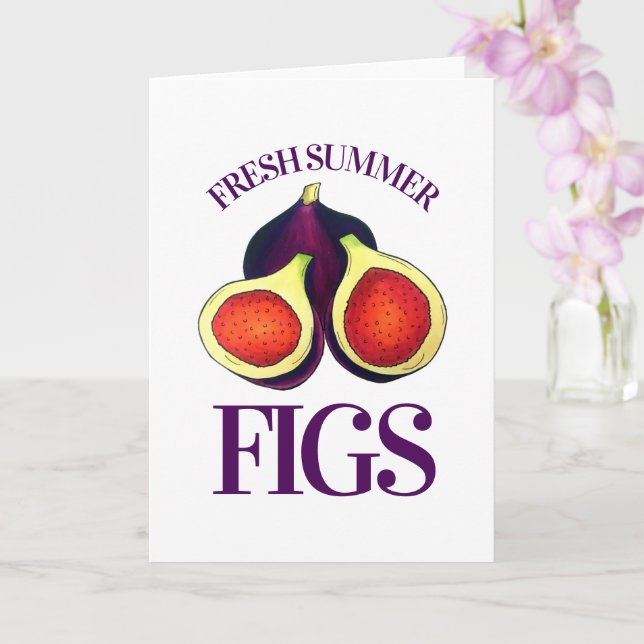 Cartão Cozinhar de Comida de árvores de figo, figuras de  (Orquídea)