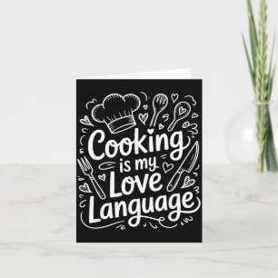 Cartão Cozinhar É Minha Linguagem do Amor, Chef Culinário