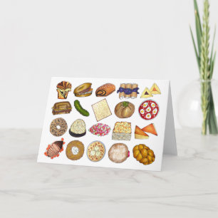 Cartão Cozinhar Judaico Feriado de Cuisine Janta Comida I