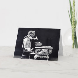 Cartão Cozinhar Miss Kitten