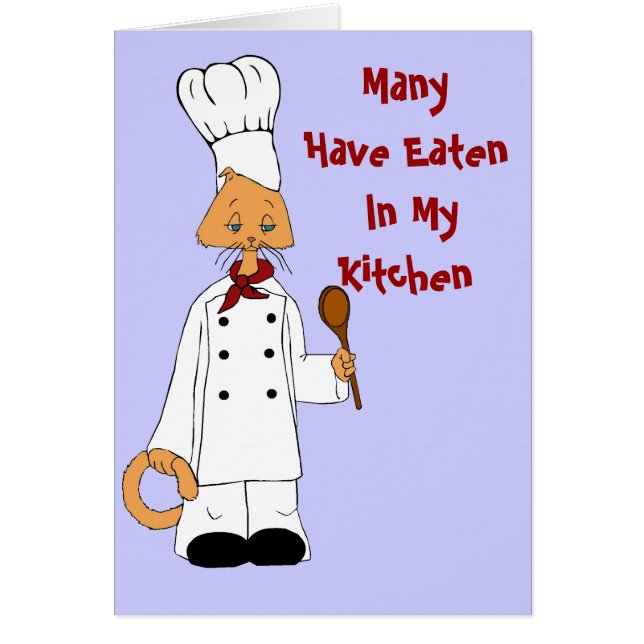 Cartão Cozinheiro chefe do gatinho (Frente)