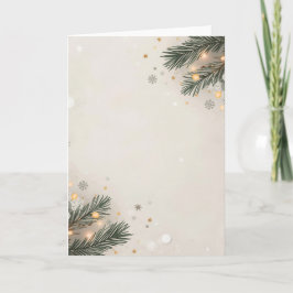 Cartão Cozy Snowflake & Pine Holiday Design