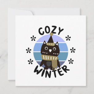 Cartão Cozy Winter, Coruja Bonita