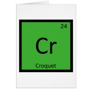 Cartão Cr - Tabela Periódica de Química Esportes de Croqu