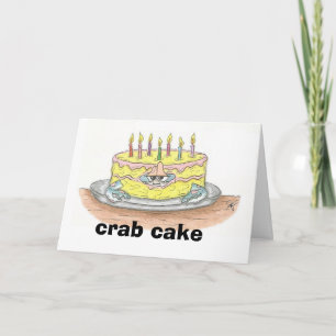 Cartão CRAB Cake Birthday Card