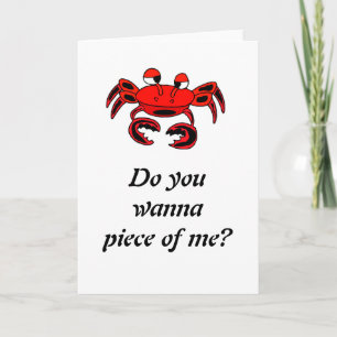 Cartão Crab Piece Of Me Greeting Card