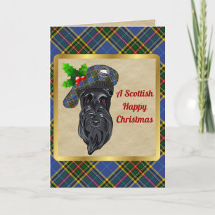 Cartão Crachá Bethune e Xmas Personalizados do Tartan