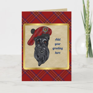 Cartão Crachá Burnett e placa personalizada Tartan