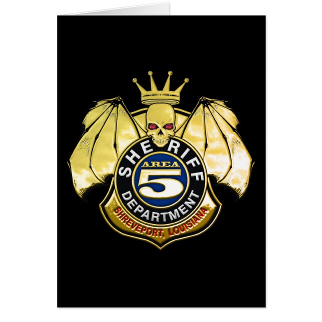 Cartão Crachá da área 5 do xerife (Frente)