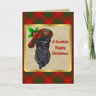 Cartão Crachá de Cameron & Tartan - Xmas Personalizados