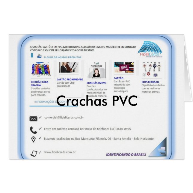 Cartão Cracha em PVC (Frente Horizontal)