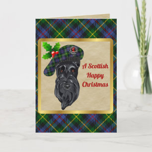 Cartão Crachá Farquharson & Tartan Personalizado Xmas