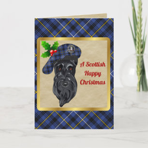 Cartão Crachá Fleming e Xmas Personalizados do Tartan