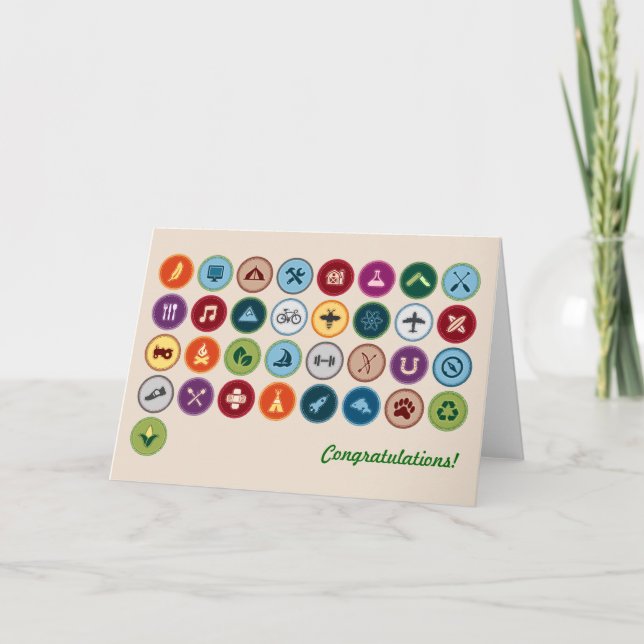 Cartão Crachás de mérito (Frente)