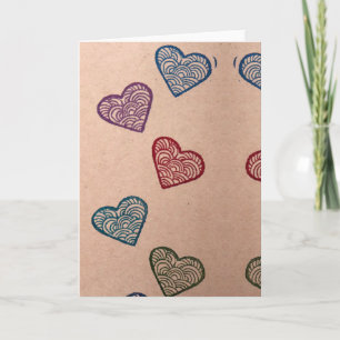 Cartão Crafty Love Hearts