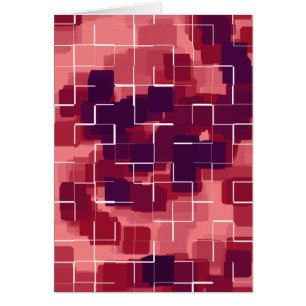 Cartão "Cranberry" Arte Geométrica