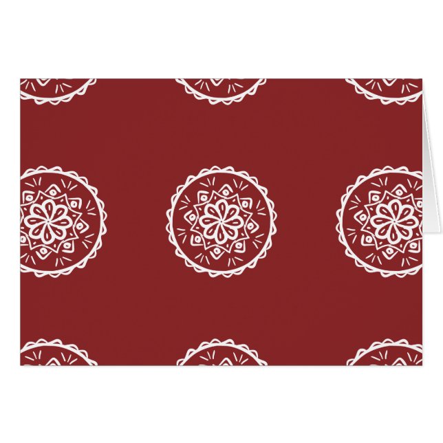 Cartão Cranberry Mandala (Frente Horizontal)