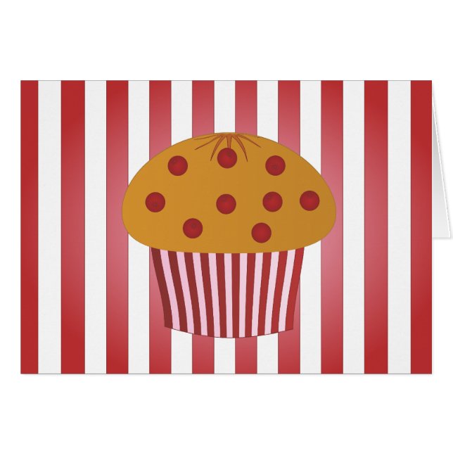 Cartão Cranberry Muffin (Frente horizontal)