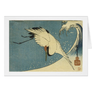 Cartão Crane e Wave, Hiroshige
