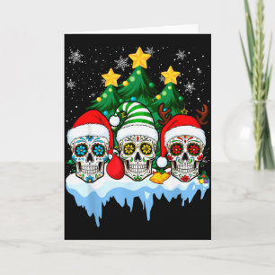 Cartão Cráneo de Açúcar Flor de Santa Calavera Mexicana N