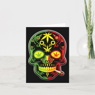 Cartão Cráneo de Erva Stoner Mexicano Cinco De Mayo