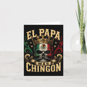 Cartão Cráneo Mexicano El Papa Mas Chingon - Dia Dos