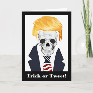 Cartão Cranio Assustador do Donald Trump no Halloween
