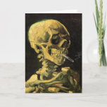 Cartão Crânio com cigarro queimado por Vincent van Gogh<br><div class="desc">Crânio com Cigarro queimado por Vincent van Gogh é um apos impressionismo de arte de vintage que ainda pinta a vida. Um retrato do esqueleto humano fumando. Imagem do excelente a utilizar em produtos anti-tabagismo. Fumar matares 1.000 a cada ano, ajudar alguém a parar de fumar hoje. Imagem de excelente...</div>