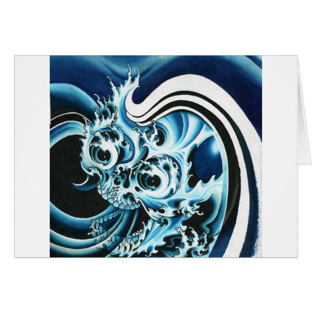 Cartão Crânio da água (Frente Horizontal)