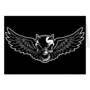 Cartão Crânio da morte preta