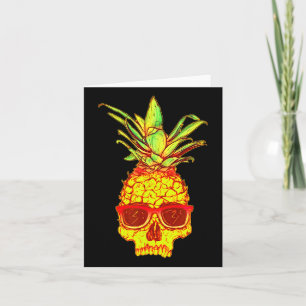 Cartão Crânio De Abacaxi Com Pulmões Retro Tropicais