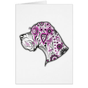 Cartão Crânio de Açúcar - Grande Dane